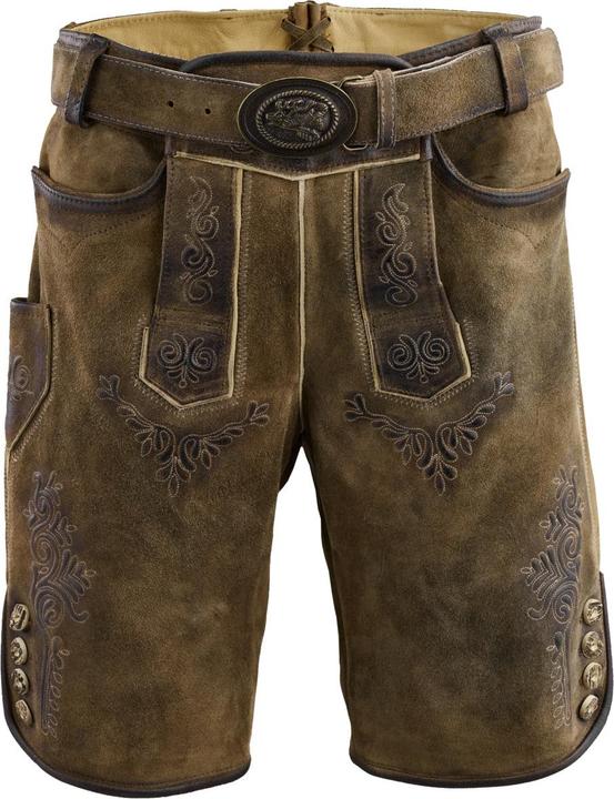 Image du produit Maddox Pantalon en cuir Rolli Zirbe antique, court avec ceinture (58)