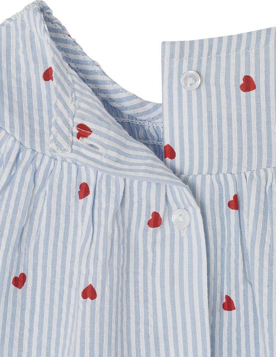 Image du produit Vertbaudet Ensemble bébé en seersucker : robe, short & serre-tête (74)