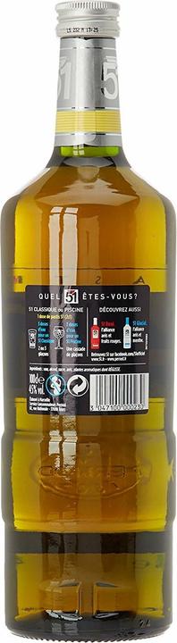 Actual product image Pernod Pastis 51 aperitif (45 %, France, 1 x 100 cl, Pastis)