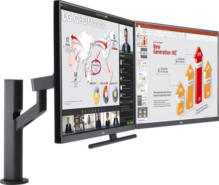 Actual product image LG 27QP88D-B Ergo Monitor USB-C HDMI DP IPS (2560 x 1440 pixels, 27")