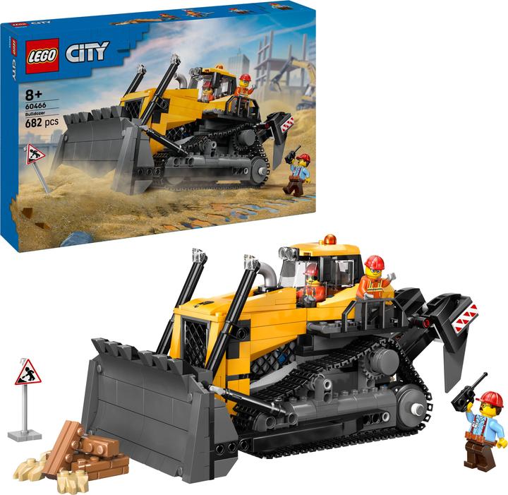 Produktbild LEGO Gelber Bulldozer mit Frontlader (60466, LEGO City)