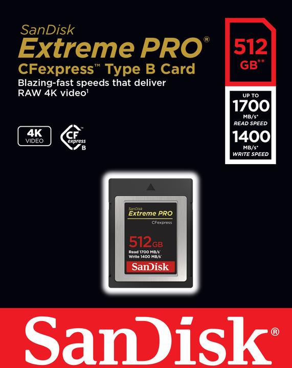 Image du produit SanDisk Extreme Pro (512 Go, CFexpress type B)