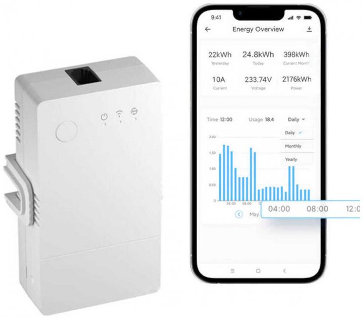 Produktbild Sonoff WLAN-Schaltaktor Temp. & Feucht. THR316, 230 V, 16A (Schaltaktor)