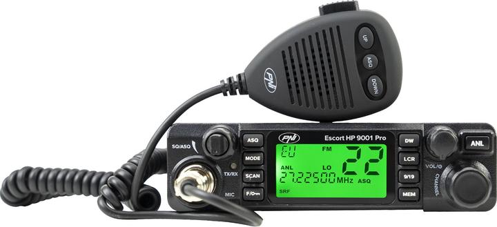 Image du produit PNI Radio CB Escort HP 9001 PRO ASQ réglable, AM-FM, 12V/24V, 4W, Scan, Dual Watch, ANL, plus