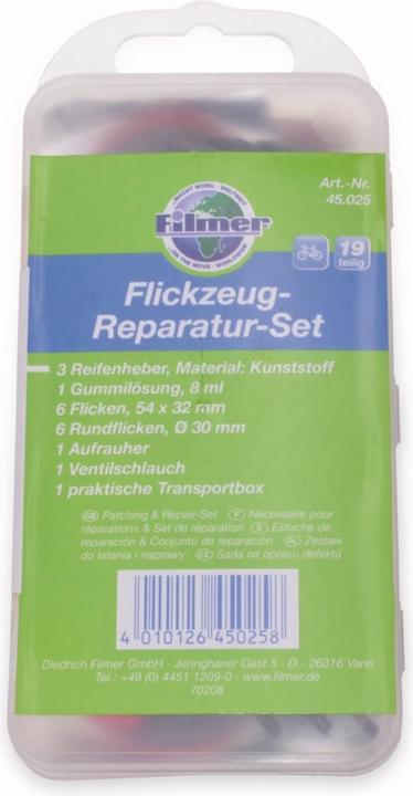 Filmer Fahrrad-Reparaturset 45025, 19-Teilig