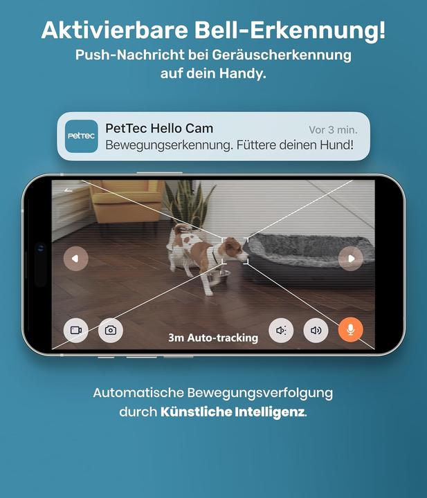 Actual product image PetTec Haustierkamera 360° und automatischer Futterspender mit Leckerliauswurf