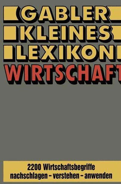 Produktbild Gabler Kleines Lexikon Wirtschaft (Deutsch, Na Gabler-Lexikon-Red., 1989)