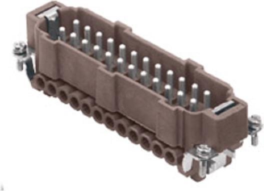Actual product image ILME Pin insert size 104.27 CNEM 24 RY24P+PE Silver Screw. 16A 500V