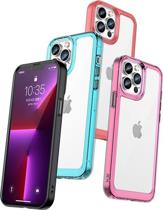 Image du produit Hurtel Outer Space Case Case pour iPhone 12 Pro Max Hard Cover avec Gel Frame Rouge (Apple iPhone 12 Pro Max)