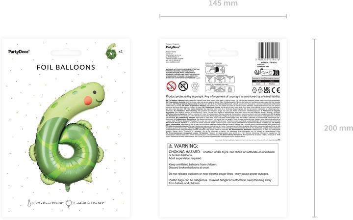 Produktbild Partydeco Folienballon Schildkröte (1 x)