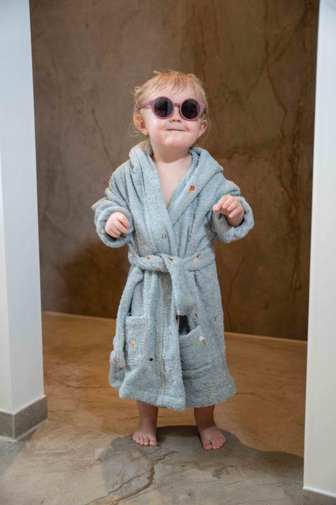 Actual product image Filibabba Embroidered bathrobe 3-4 years - Pearl Blue (98, 104)