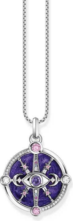 Immagine prodotto Thomas Sabo Ciondolo occhio con dettagli cosmici e pietre colorate in argento annerito (Argento 925, Smalto)