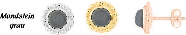 Image du produit Leyda Boucles d'oreilles en pierre de lune (Argent 925 1 micron Doré jaune 18K, Pierre de couleur)