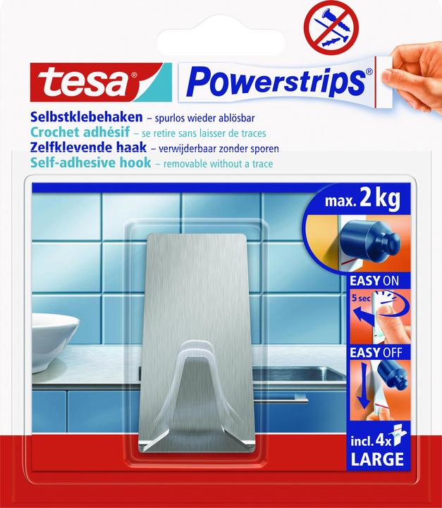 tesa Powerstrips Haken LARGE Metall