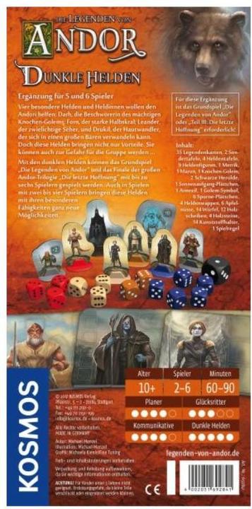 Actual product image Kosmos The Legends of Andor: New Heroes - Addition (German)