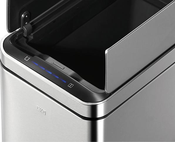Actual product image EKO Touchless sensor waste bin Deluxe Phantom Bin 30 L brushed matt stainless steel, incl. (30 l)