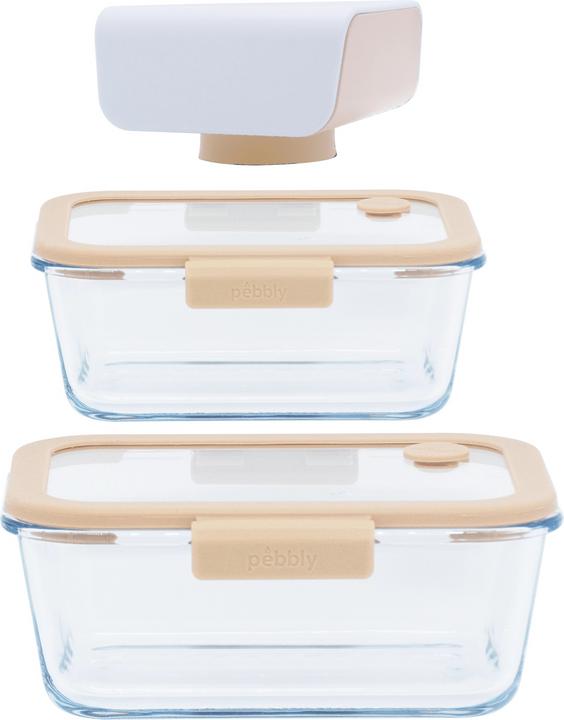 Produktbild Pebbly 3er Set Vakuum Vorratsdosen aus Glas
