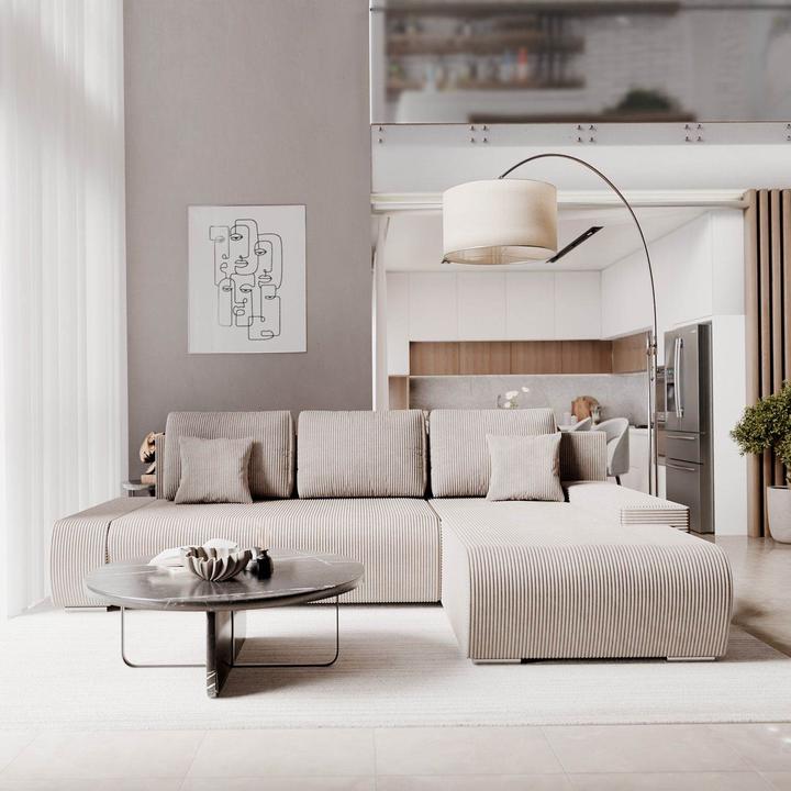 Actual product image Juskys Sofa Iseo right with sleep function (Corner sofa)
