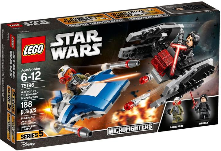 Actual product image LEGO A-Wing vs. Tie Silencer Microfighters (75196, LEGO Star Wars)