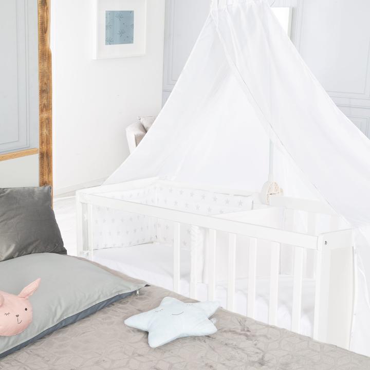 Produktbild Roba Multifunktionsbett mit Beistellfunktion inkl. Bettausstattung (60 x 120 cm)