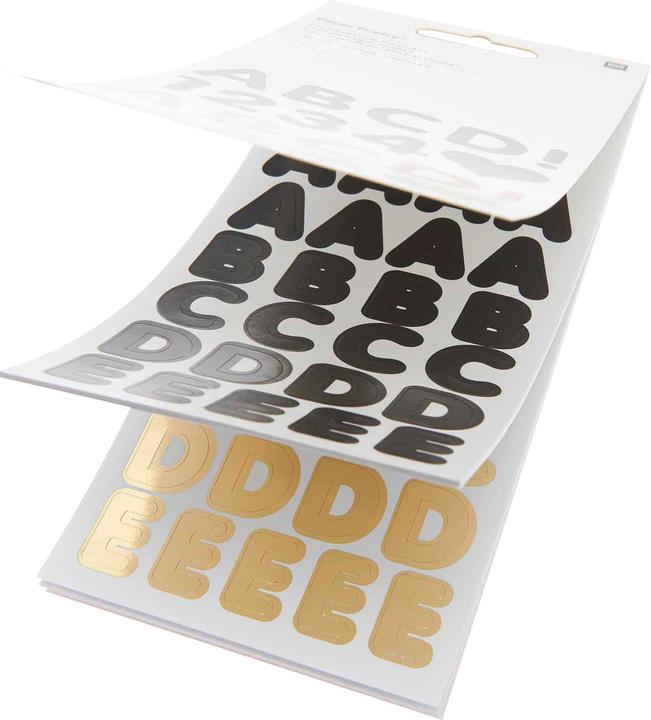 Image du produit Rico Design Bloc d'autocollants "Alphabet", noir/or