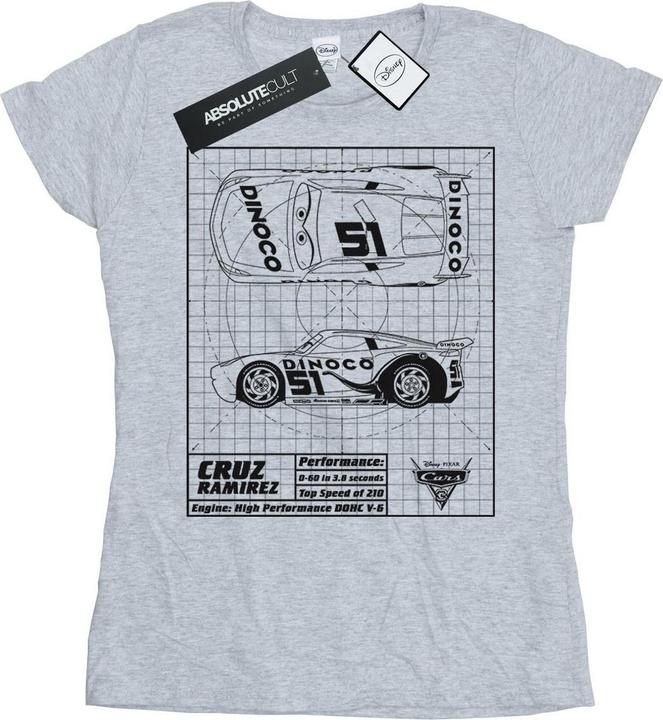 Disney Cars Cruz Ramirez Blueprint TShirt (L)
