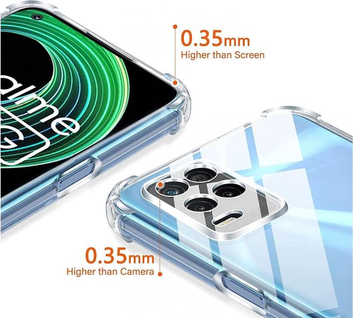 Actual product image Screenguard Realme 8 5G Case Crystal Soft Airbag Bumper (Realme 8 5G)