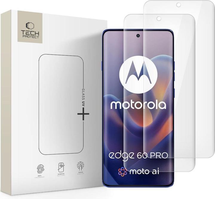 Produktbild Hofi Tech-Protect Glass UV+ 2er-Pack Motorola Edge 60 Pro Panzerglas - Transparent (2 Stück, Motorola Edge 60 Fusion)