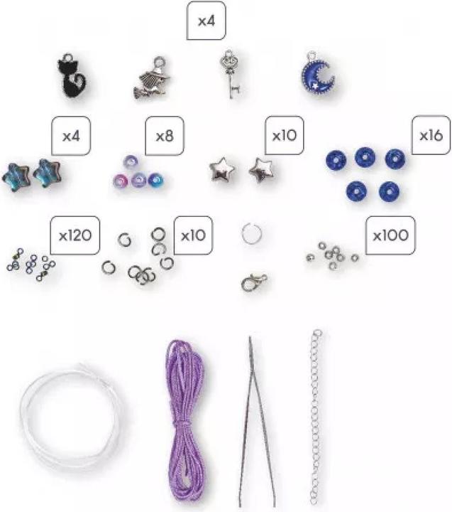 Immagine prodotto Janod 8 Bijoux a Creer (Carta, Metallo, Materiale sintetico, Nylon)