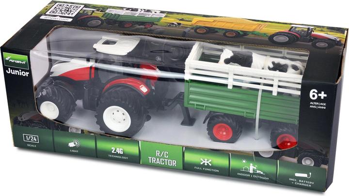 Actual product image Amewi RC TRACTOR WITH CATTLE TRUCK, SOUND & LIGHT, 1:24 RTR (RTR Ready-to-Run)