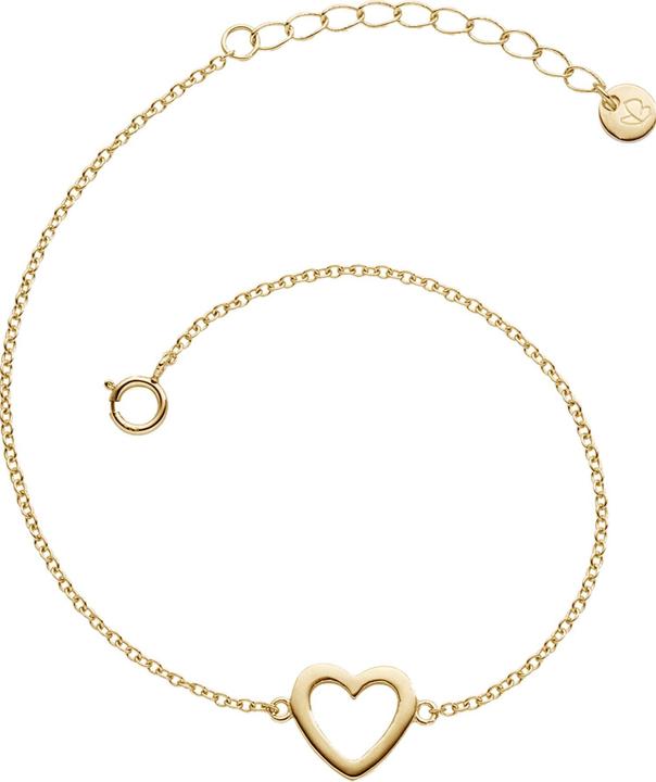Immagine prodotto Glanzstücke München Cuore da donna in argento giallo e oro 17,0 cm di lunghezza base + 3,0 cm di estensione - 11100 (17 cm, Argento)