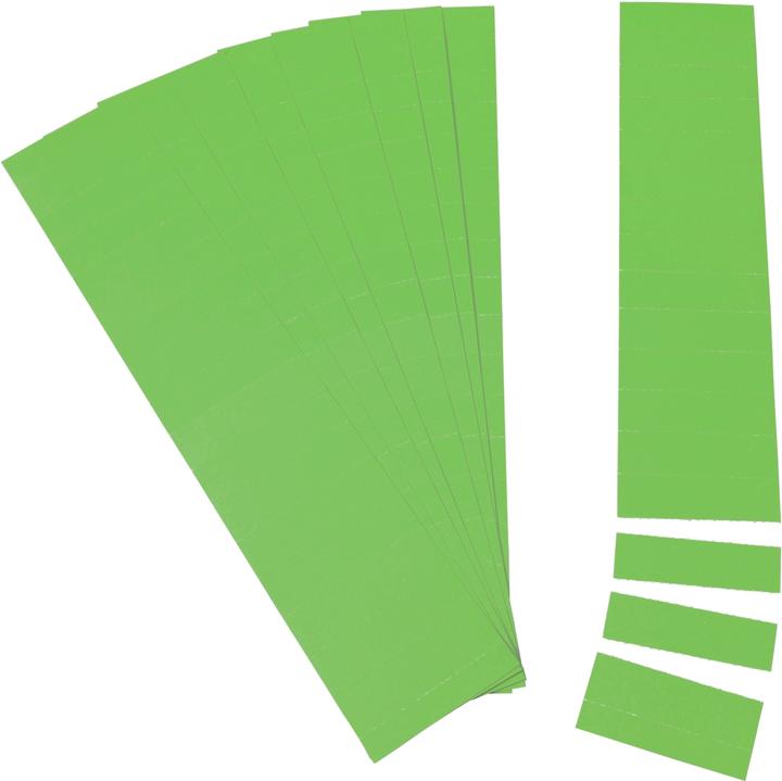 Produktbild Ultradex Einsteckkarten für 9,5mm Einsteckschiene 70x7,5mm VE=420 Stück hellgrün