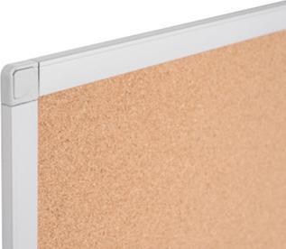Actual product image Bi-Office Cork board AYDA, aluminium frame, 900 x 600 mm (Bulletin board, 90 x 60 cm)