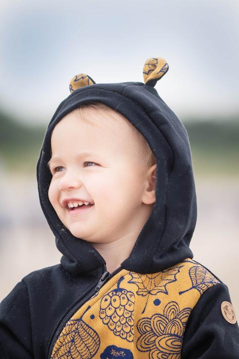 Actual product image Lennylamb Bear Romper - Under The Leaves (80)