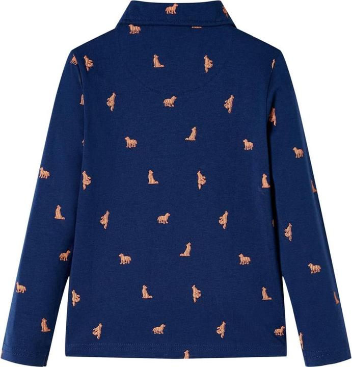 Immagine prodotto VidaXL Camicia da bambino blu navy 128,Materiale: 100 % cotone,Colore (128)