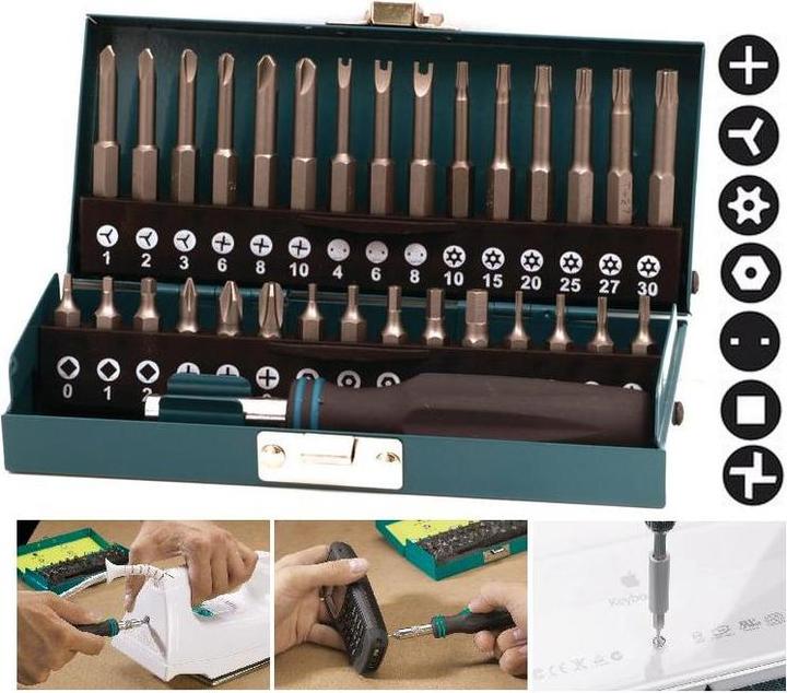 Actual product image wolfcraft wolfcraft 1 Combi Safety Bit Box Solid 31 pcs. (Cross Phillips PH M1, Cross Phillips PH M2, Hexagon socket TX M6, Hexagon socket TX M7, Cross Phillips PH M3, Hexagon socket with hole M2, Hexagon socket with hole M2.5, Hexagon socket with hole M3, Hexagon socket with hole M4, Hexagon socket with hole M5, Hexagon socket TX with hole M8)