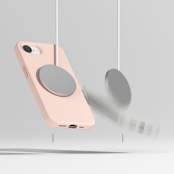 Actual product image Ringke Silicone Magsafe iPhone 16e Case - Pink (Apple iPhone 16e)