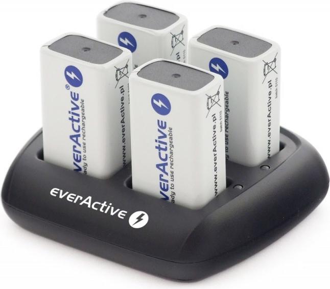 Everactive NC109 battery charger AC (1 pcs., 9V Block, Battery + charger)