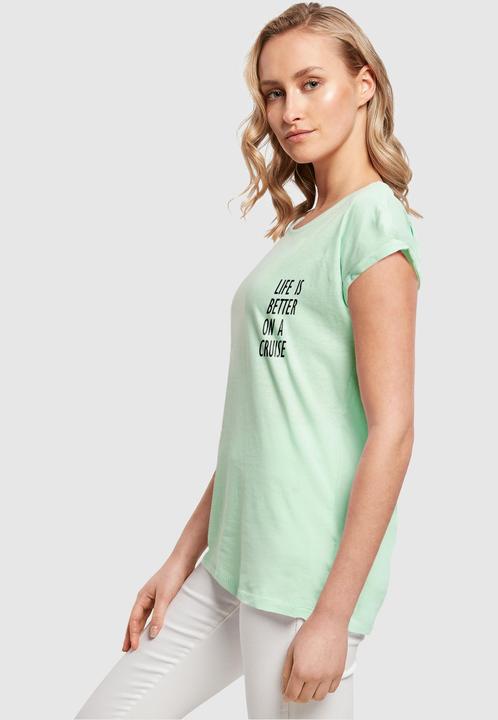 Produktbild Merchcode Ladies Life Is Better Extended Shoulder Tee - 113659 (XS)