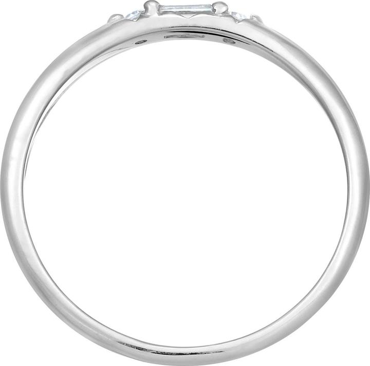 Image du produit Elli PREMIUM Bague Topaze Fiançailles Bague d'appoint 585 or blanc (58, 950 Palladium)