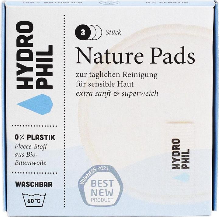 Hydrophil Nature Pads zur täglichen Reinigung für sensible Haut (Reinigungstücher)