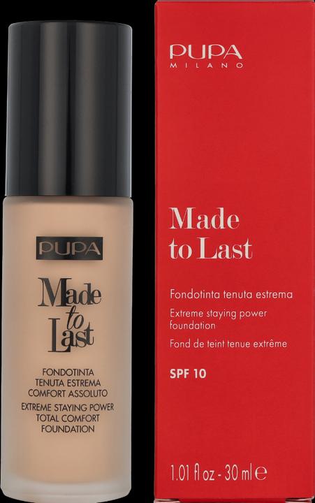 Actual product image Pupa Milano Pupa MADE TO LAST FOUNDATION Light Beige (020 Light Beige)
