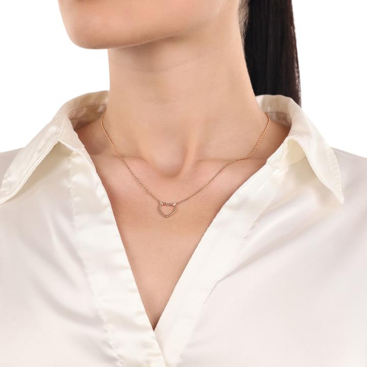Actual product image zz_ArchivedByPCD_Amor Schmuck_zu_Amor Amor Halsschmuck für Damen, 925 Sterling Silber, Zirkonia synth. | Herz (Silver 925)