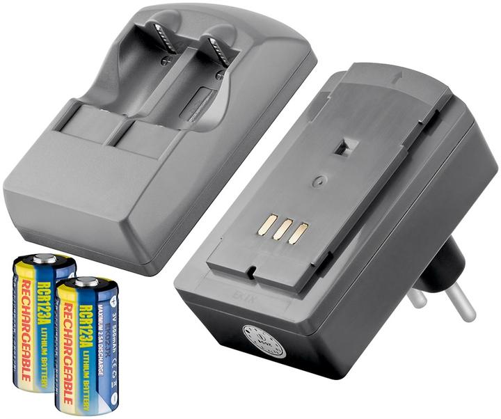Produktbild Goobay Fotobatterie-Steckerladegerät (1 Stk., CR123A, 1000 mAh, Akku)