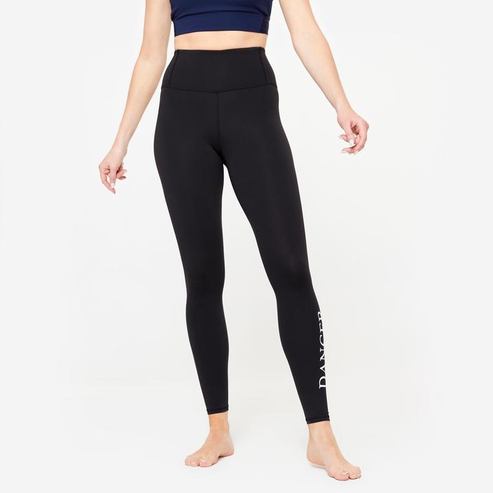 Image du produit Domyos Leggings de danse femme taille haute plat danse moderne - noir