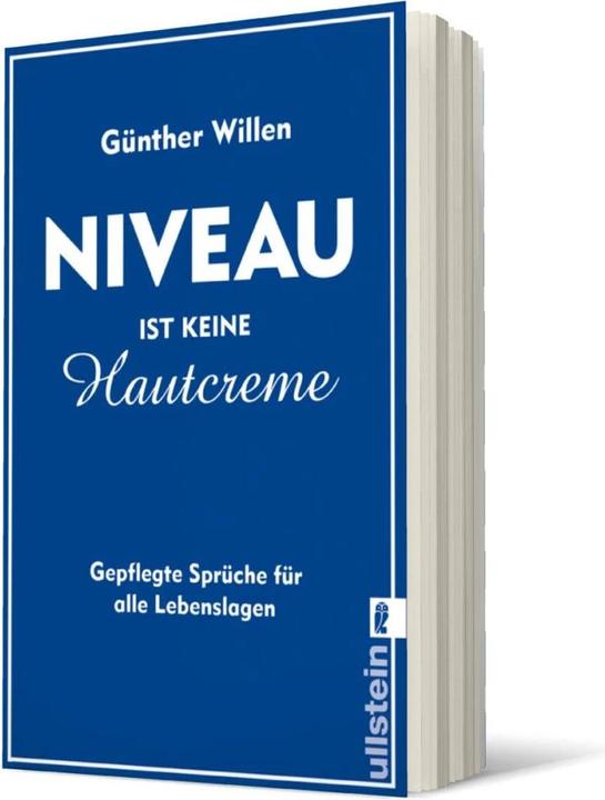 Produktbild Niveau ist keine Hautcreme (Deutsch, Günther Willen, 2019)