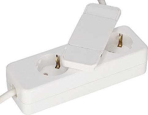 Produktbild EGB 3-fach Steckdose m.Flachstecker 3x1,5 weiss 1,5m (3 x)