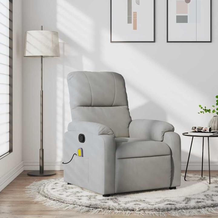 Produktbild VidaXL Massagesessel Hellgrau Mikrofasergewebe,Farbe