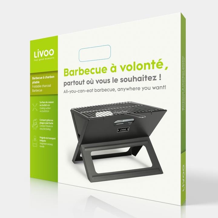 Produktbild Livoo Faltbarer Holzkohle-Grill (44.50 cm)