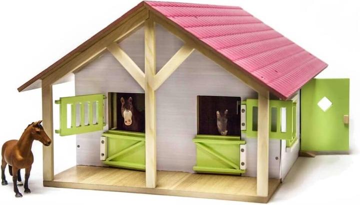 Image du produit Kids Globe Farming Écurie Rose avec 2 boxes et rangement